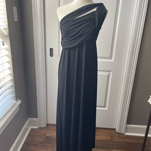 One shoulder asymmetric, long dress, size S